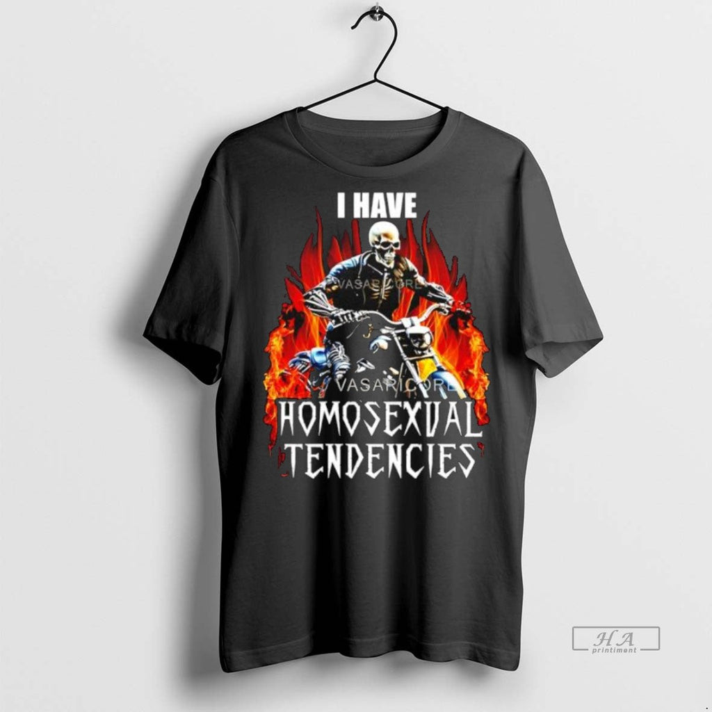 Trendy Official I Have Homosexual Tendencies Skeleton - Adult & Kids T-Shirts, Sweatshirts & Hoodies apparel design preview 1