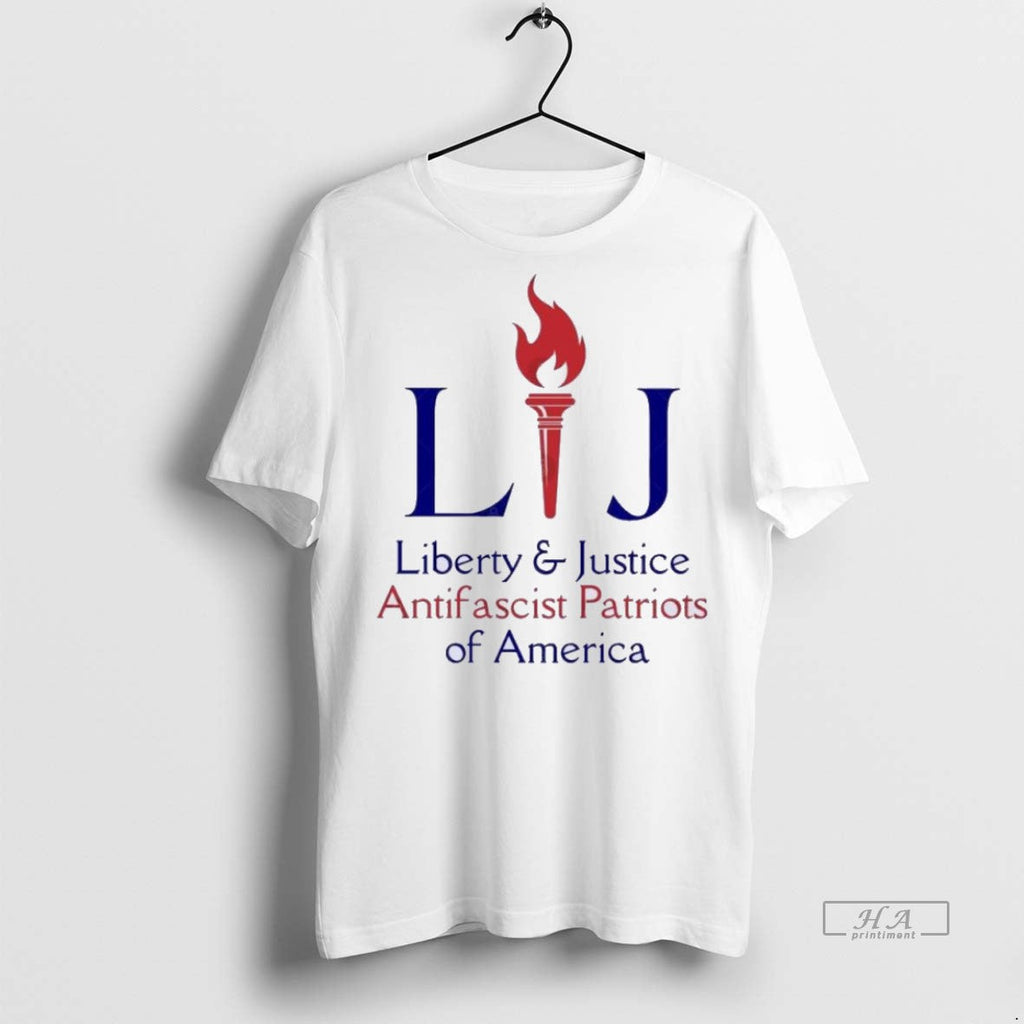 Trendy Official Liberty Justice _e2_80_93 Antifascist - Adult & Kids T-Shirts, Sweatshirts & Hoodies apparel design preview 1