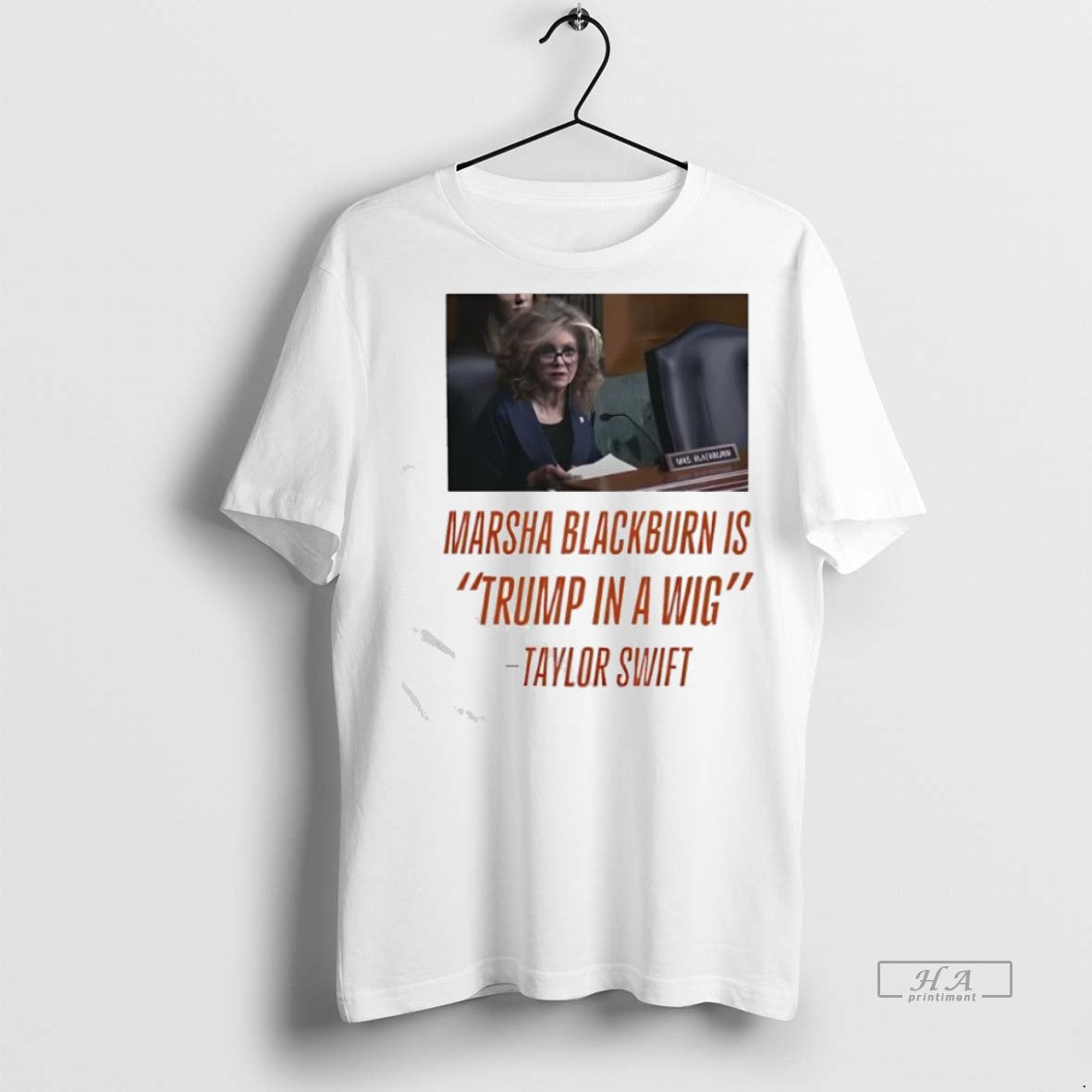 Trendy Official Marsha Blackburn Is Trump In A Wig - Adult & Kids T-Shirts, Sweatshirts & Hoodies apparel design preview 1