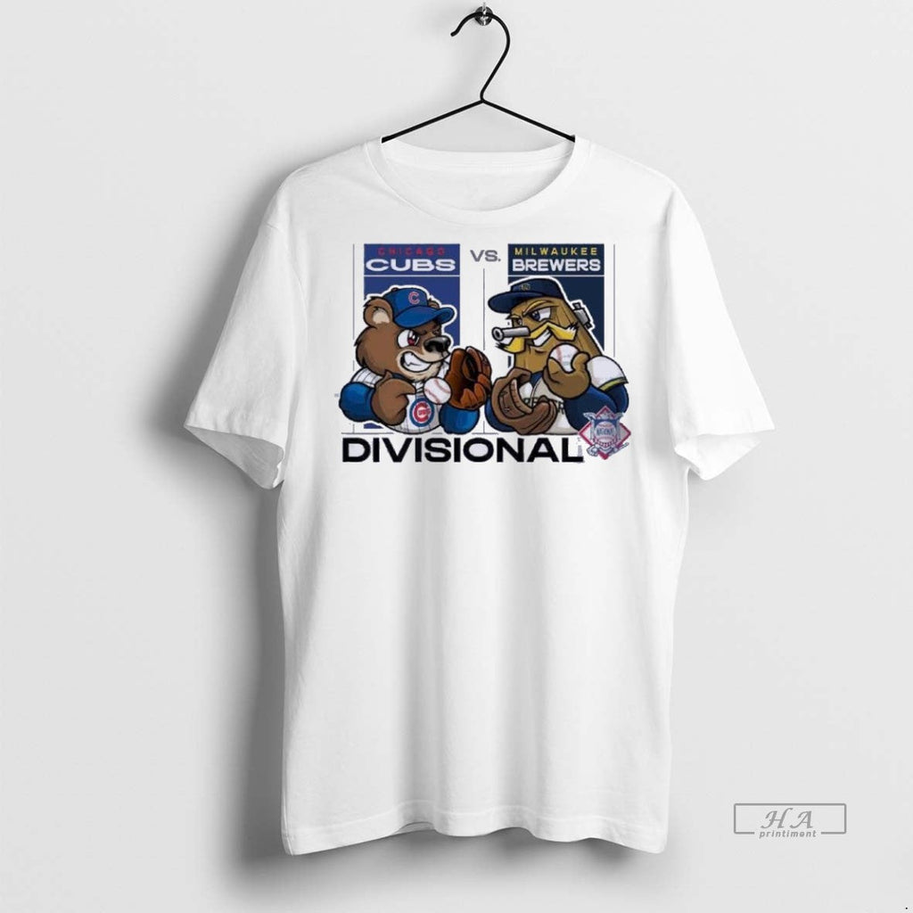 Trendy Official Mascot Cubs Vs Brewers 2025 Nlds - Adult & Kids T-Shirts, Sweatshirts & Hoodies apparel design preview 1