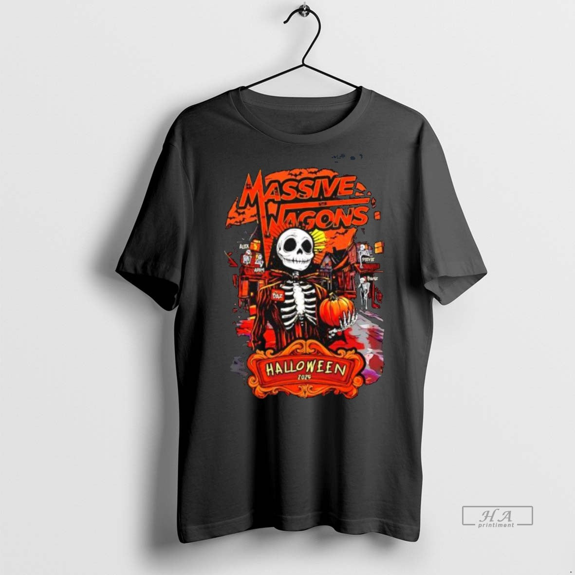 Trendy Official Massive Wagons Halloween 2019 - Adult & Kids T-Shirts, Sweatshirts & Hoodies apparel design preview 1