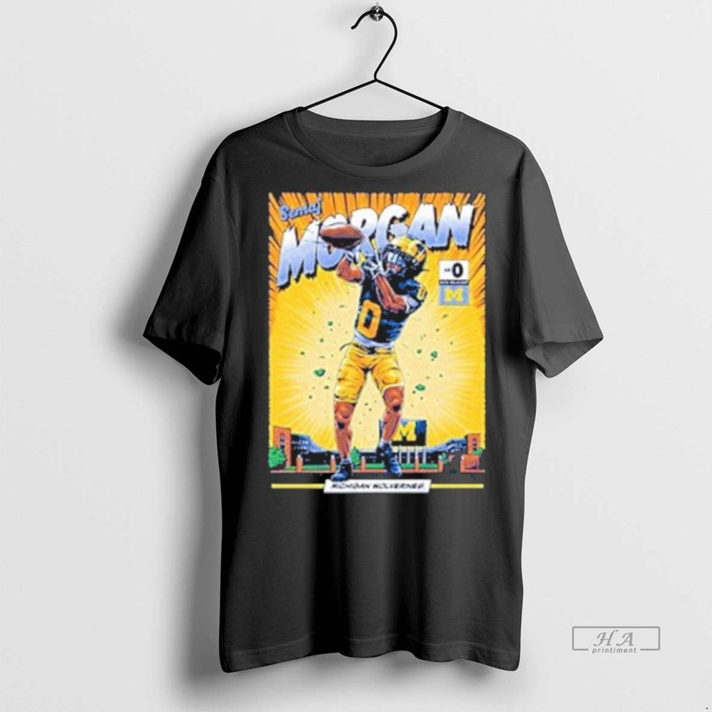 Trendy Official Michigan Wolverines 0 Semaj Morgan - Adult & Kids T-Shirts, Sweatshirts & Hoodies apparel design preview 1