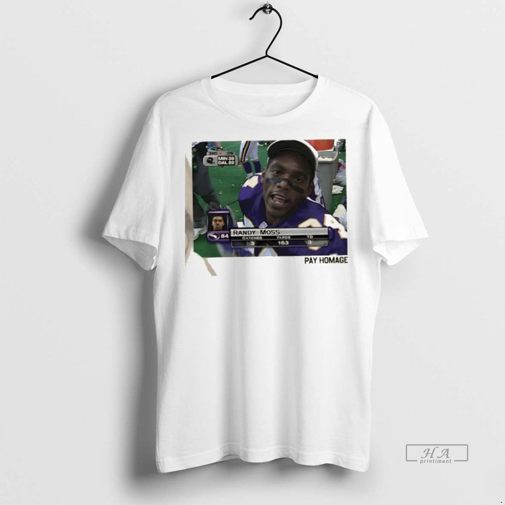 Trendy Official Minnesota Vikings Randy Moss Homage - Adult & Kids T-Shirts, Sweatshirts & Hoodies apparel design preview 1