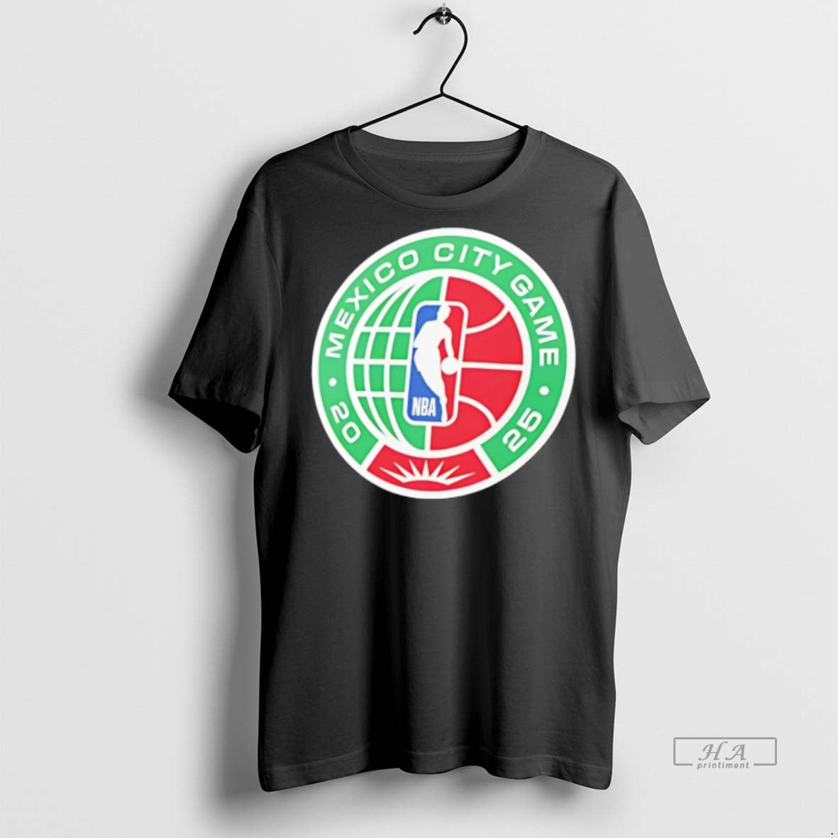 Trendy Official Nba 2025 Mexico City Game Logo - Adult & Kids T-Shirts, Sweatshirts & Hoodies apparel design preview 1