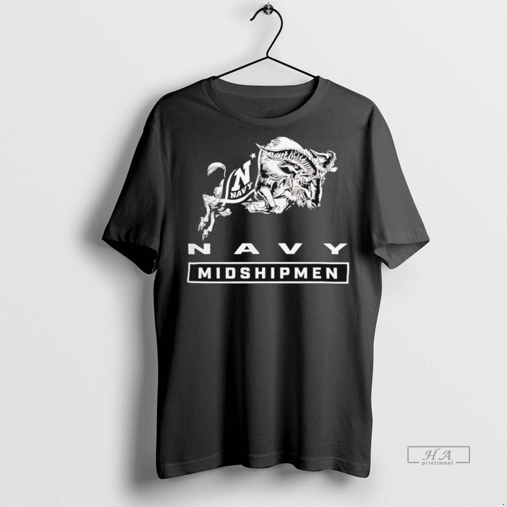 Trendy Official Navy Midshipmen Stack Stretch - Adult & Kids T-Shirts, Sweatshirts & Hoodies apparel design preview 1