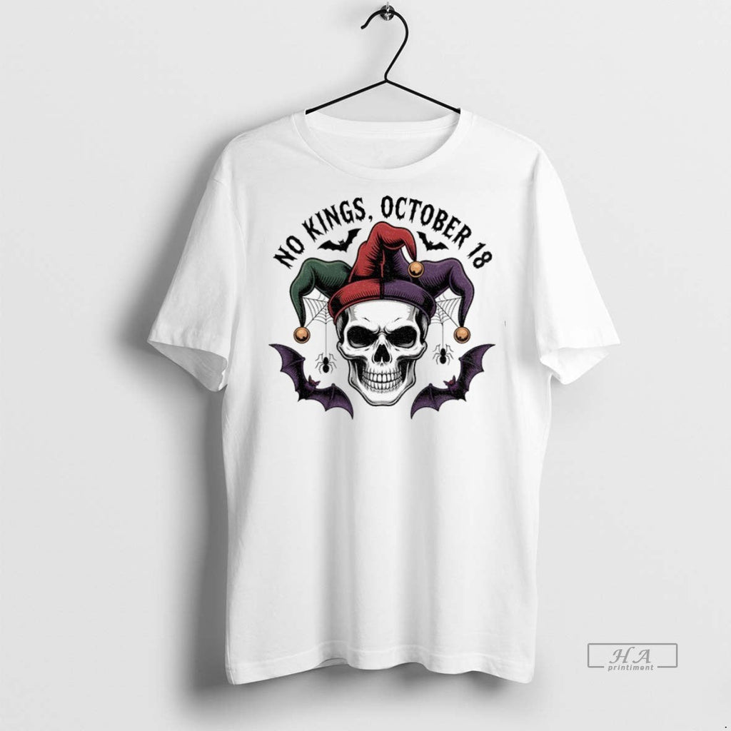Trendy Official No Kings Day October 18 Cute Jester - Adult & Kids T-Shirts, Sweatshirts & Hoodies apparel design preview 1