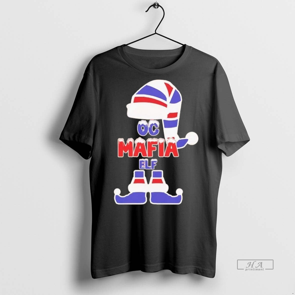 Trendy Official Oc Mafia Elf Bills Backers Christmas - Adult & Kids T-Shirts, Sweatshirts & Hoodies apparel design preview 1