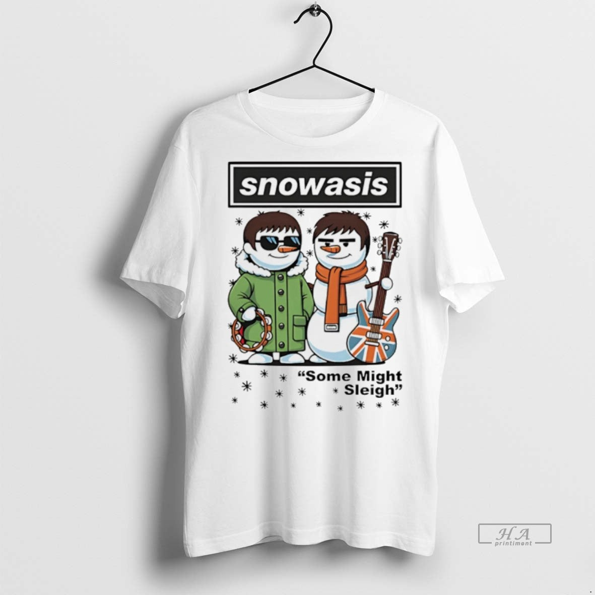 Trendy Official Oasis Snowasis Some Might Sleigh - Adult & Kids T-Shirts, Sweatshirts & Hoodies apparel design preview 1