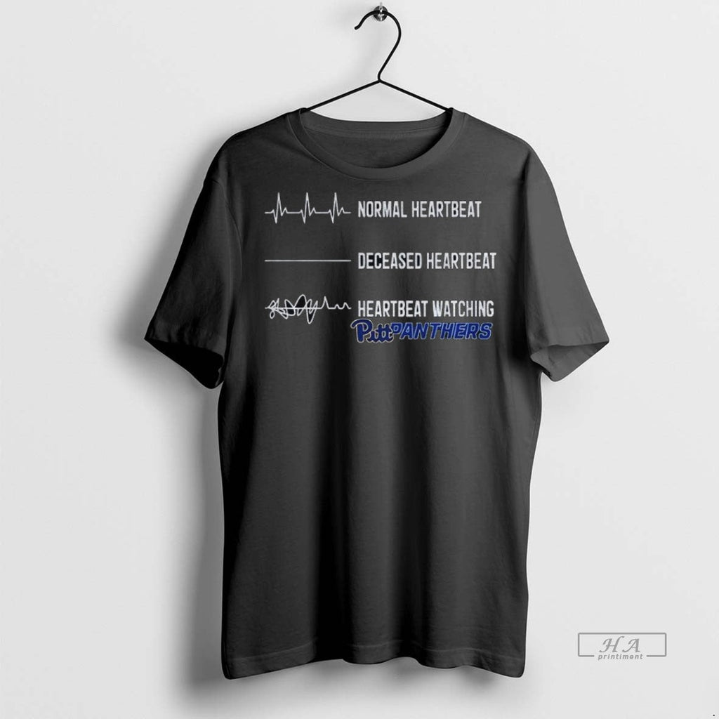Trendy Official Pittsburgh Panthers Normal Heartbeat - Adult & Kids T-Shirts, Sweatshirts & Hoodies apparel design preview 1