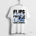 Trendy Official Sam Laporta Detroit Lions Flips For - Adult & Kids T-Shirts, Sweatshirts & Hoodies apparel design preview 1