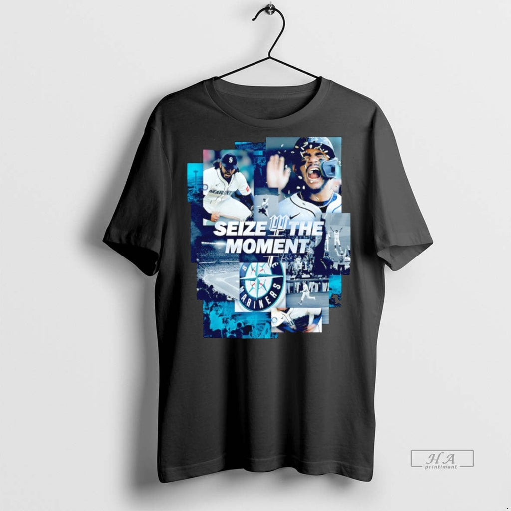 Trendy Official Seize The Moment Seattle Mariners - Adult & Kids T-Shirts, Sweatshirts & Hoodies apparel design preview 1