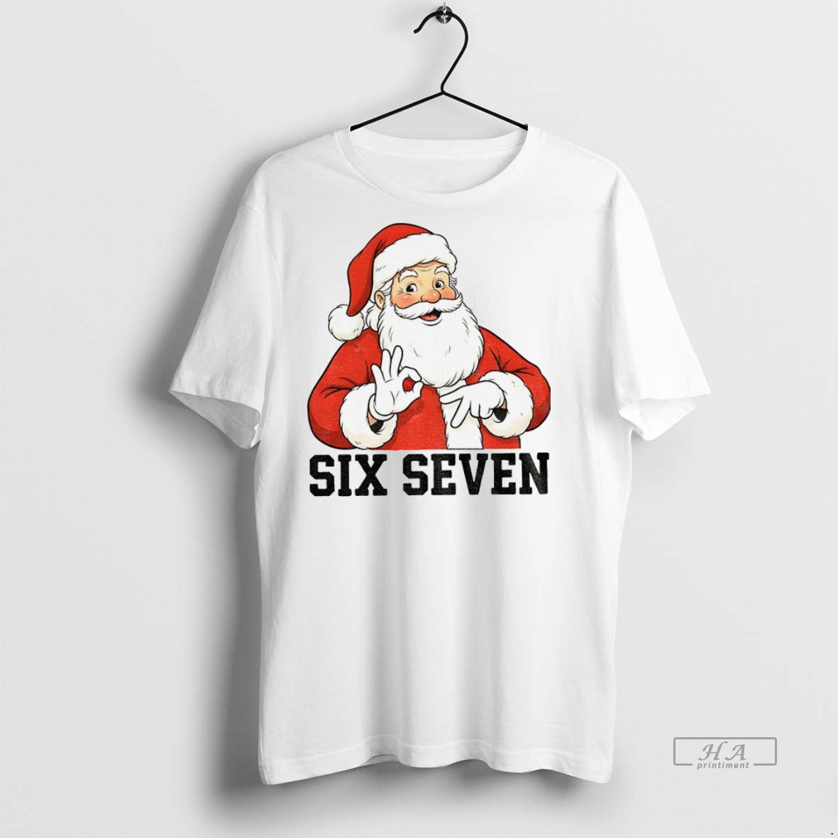 Trendy Official Six Seven Meme Christmas Santa - Adult & Kids T-Shirts, Sweatshirts & Hoodies apparel design preview 1