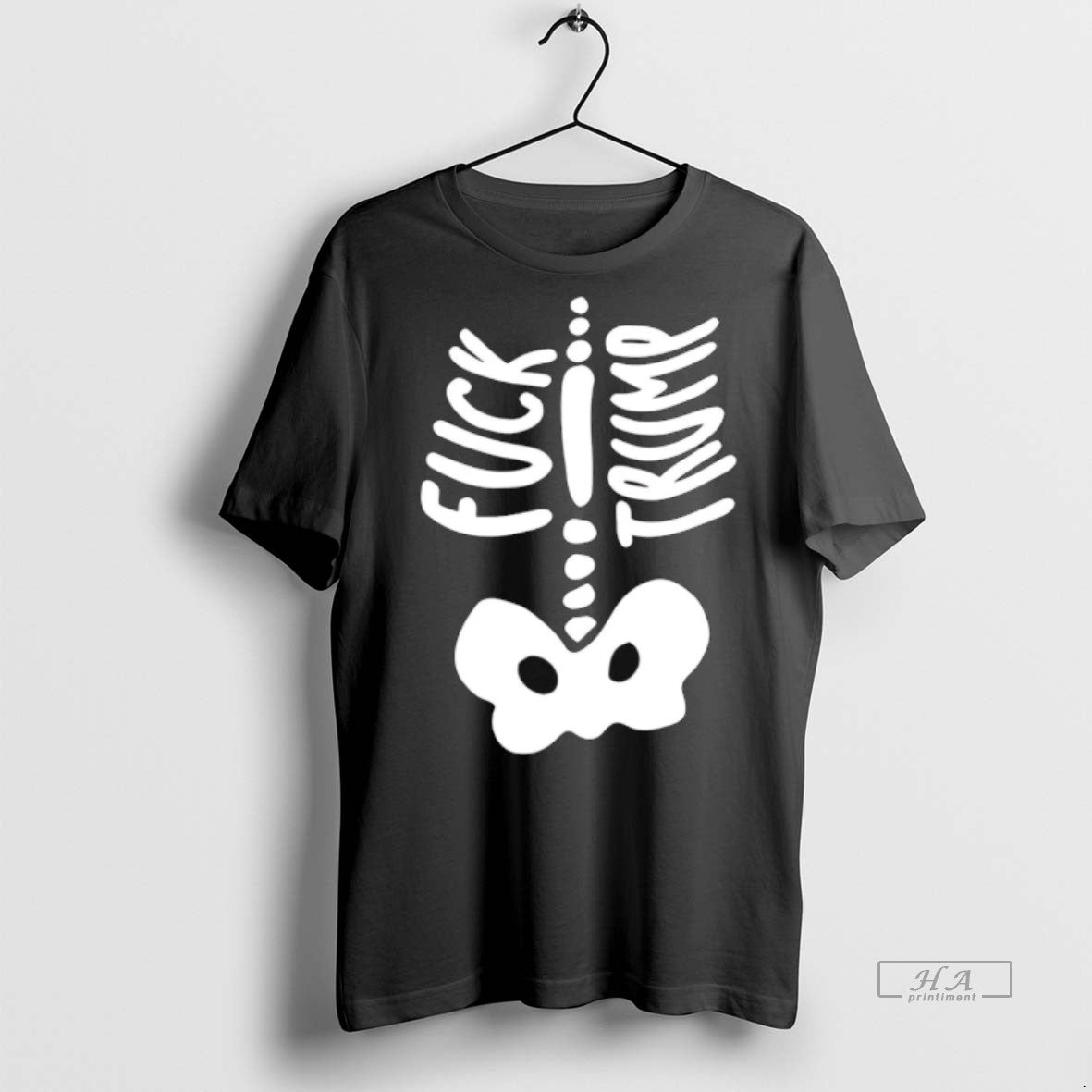 Trendy Official Skeleton Fck Trump Halloween 2025 - Adult & Kids T-Shirts, Sweatshirts & Hoodies apparel design preview 1