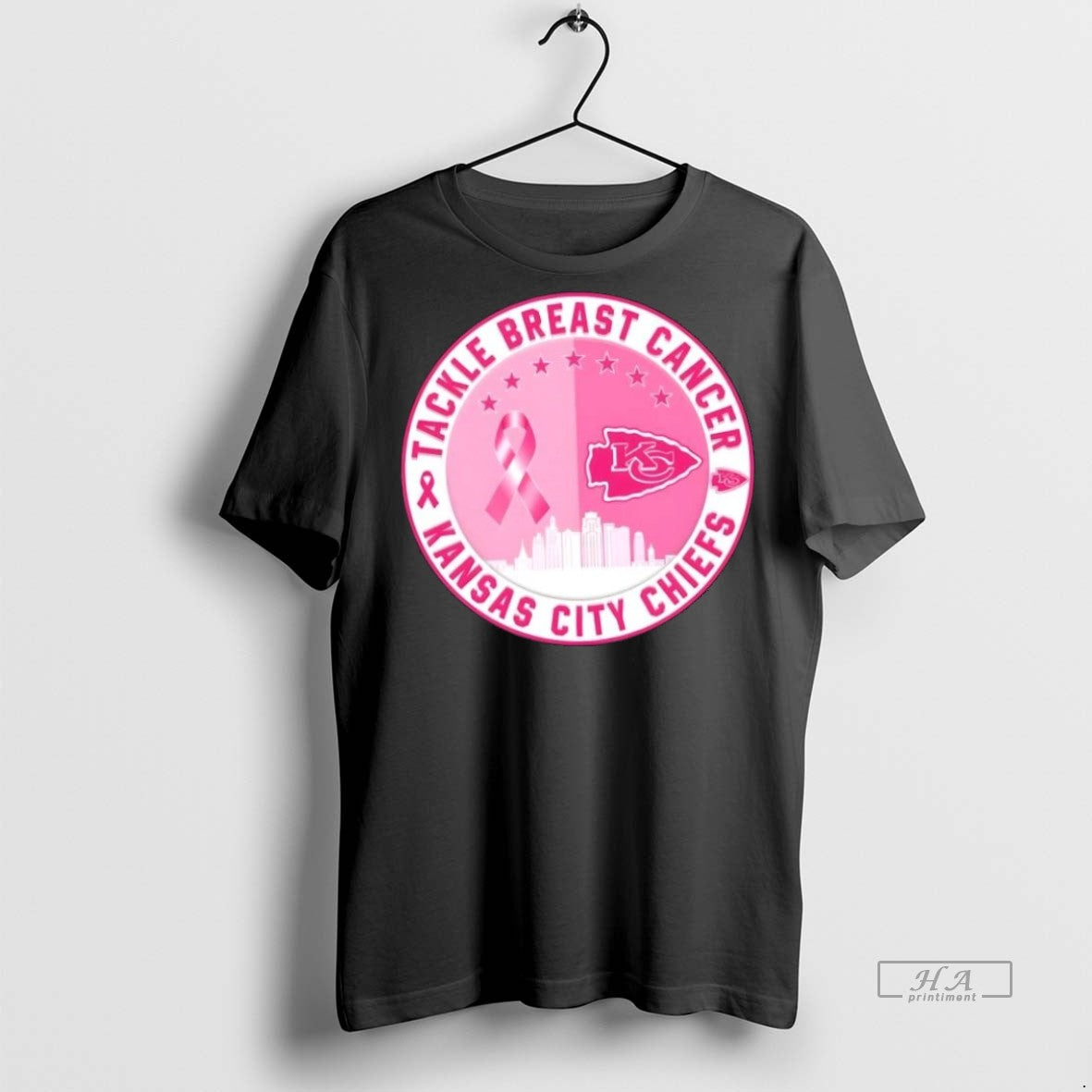 Trendy Official Tackle Breast Cancer Kansas City - Adult & Kids T-Shirts, Sweatshirts & Hoodies apparel design preview 1