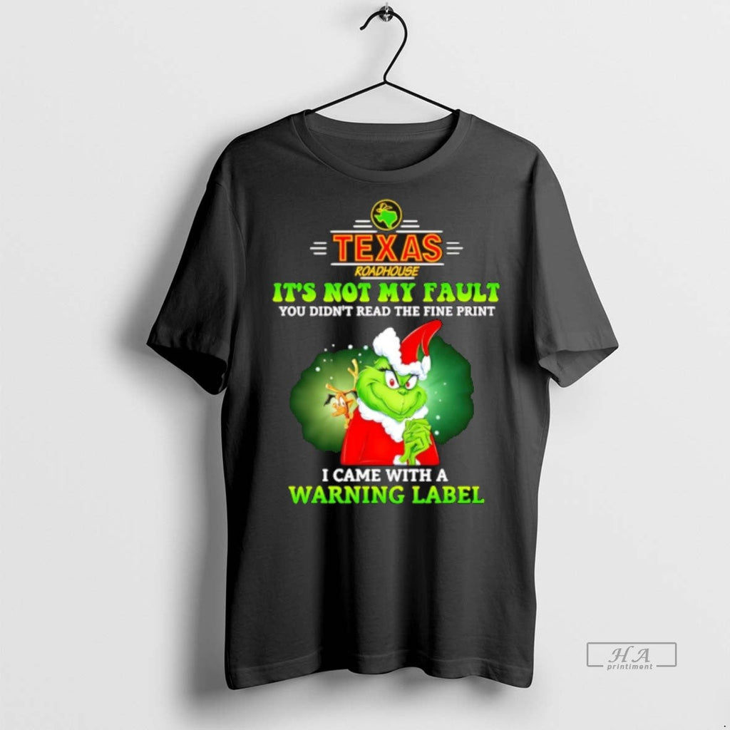 Trendy Official Texas Roadhouse X Grinch Its Not My - Adult & Kids T-Shirts, Sweatshirts & Hoodies apparel design preview 1