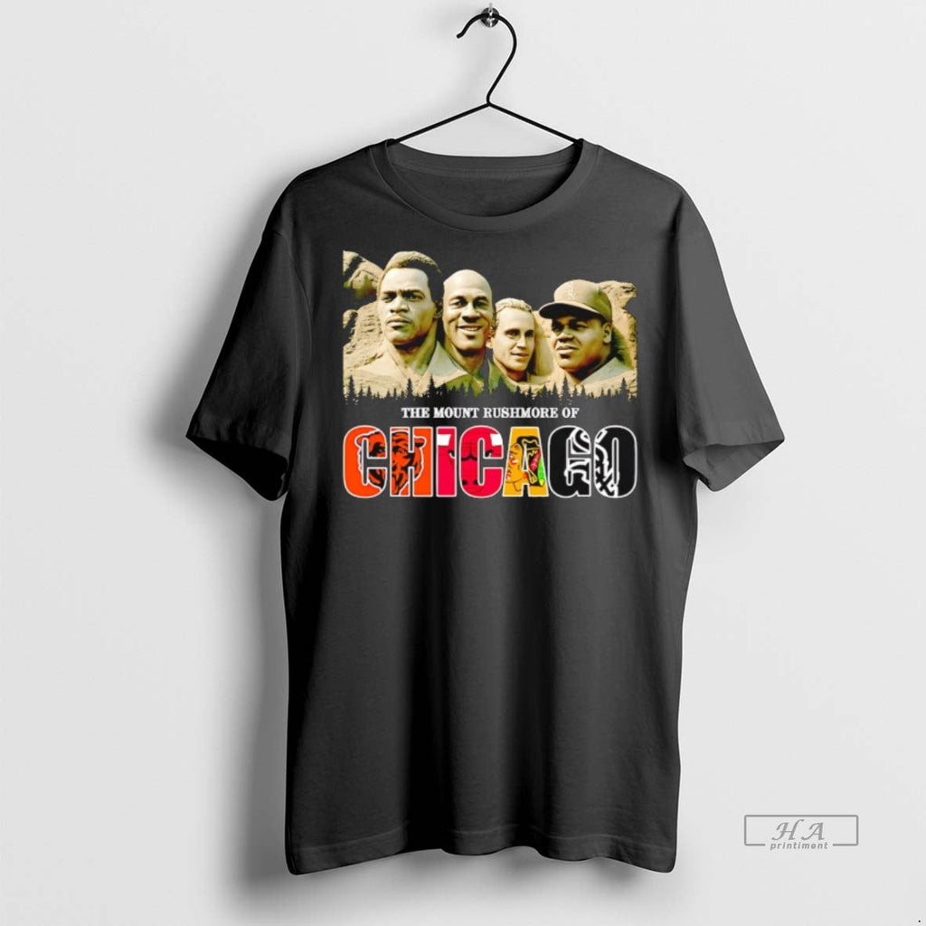 Trendy Official The Mount Rushmore Of Chicago Sports - Adult & Kids T-Shirts, Sweatshirts & Hoodies apparel design preview 1