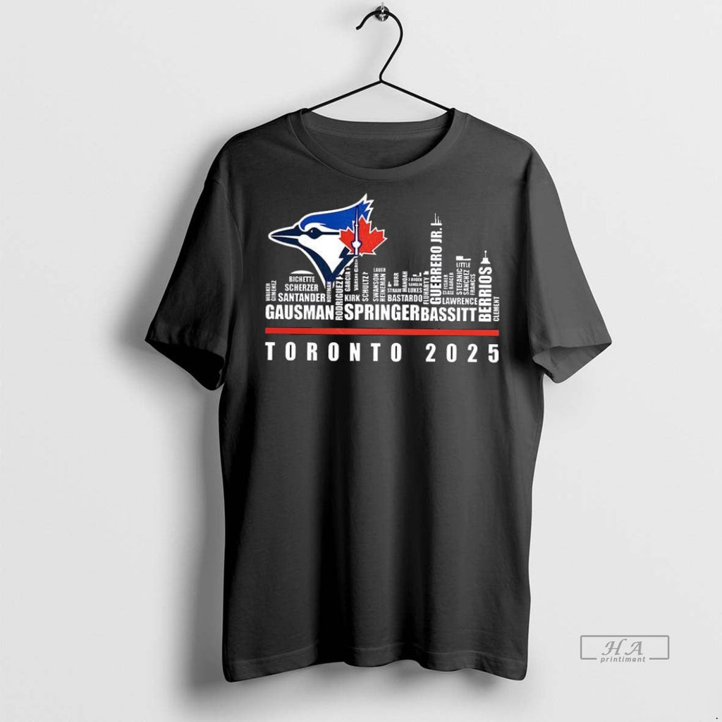 Trendy Official Toronto Blue Jays Baseball 2025 Names - Adult & Kids T-Shirts, Sweatshirts & Hoodies apparel design preview 1