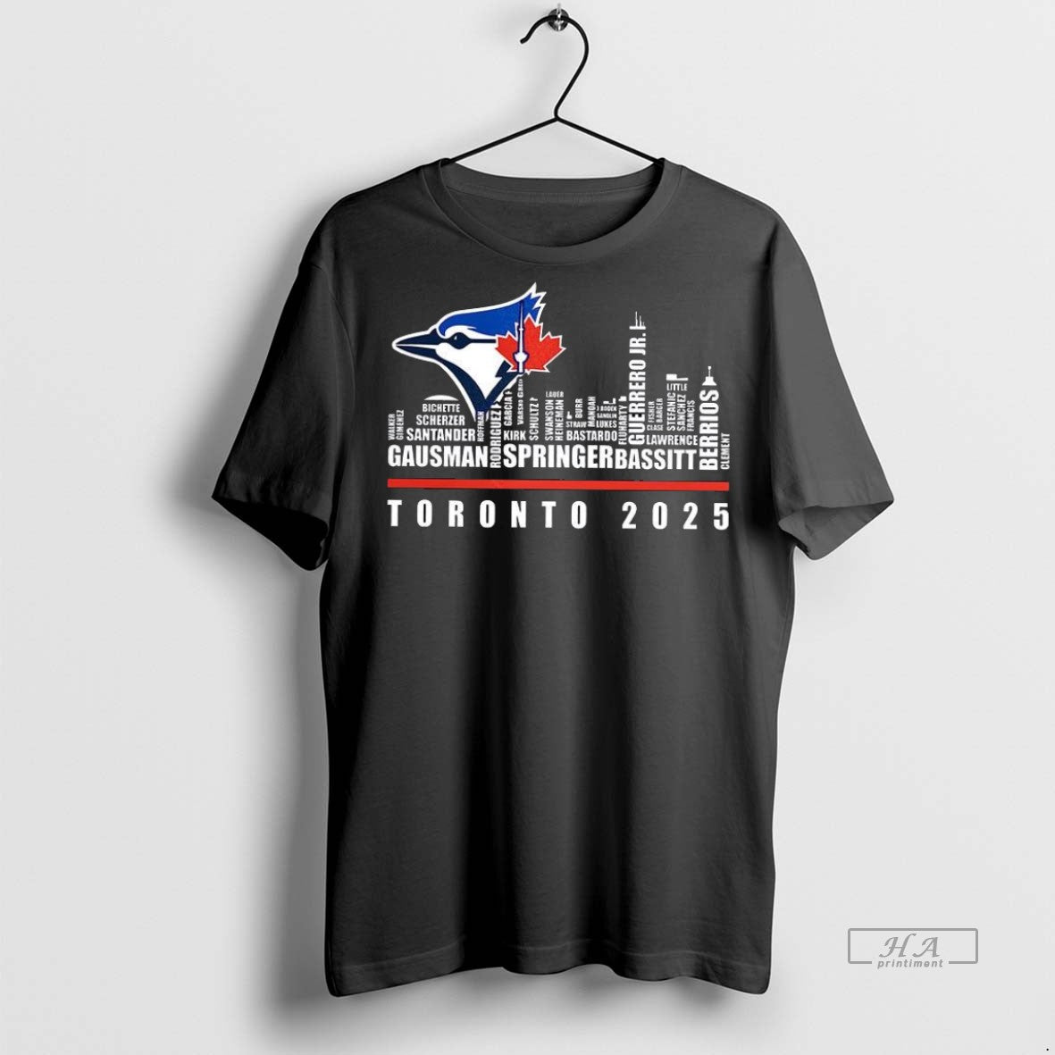 Trendy Official Toronto Blue Jays Baseball 2025 Names - Adult & Kids T-Shirts, Sweatshirts & Hoodies apparel design preview 1