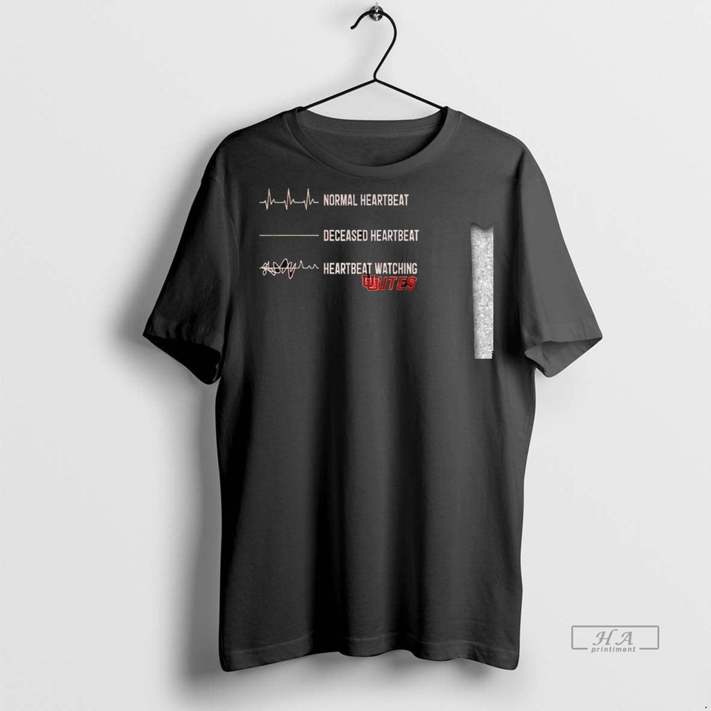 Trendy Official Utah Utes Football Normal Heartbeat - Adult & Kids T-Shirts, Sweatshirts & Hoodies apparel design preview 1