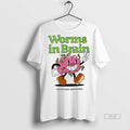 Trendy Official Worms In Brain Head Empty Just Funny - Adult & Kids T-Shirts, Sweatshirts & Hoodies apparel design preview 1