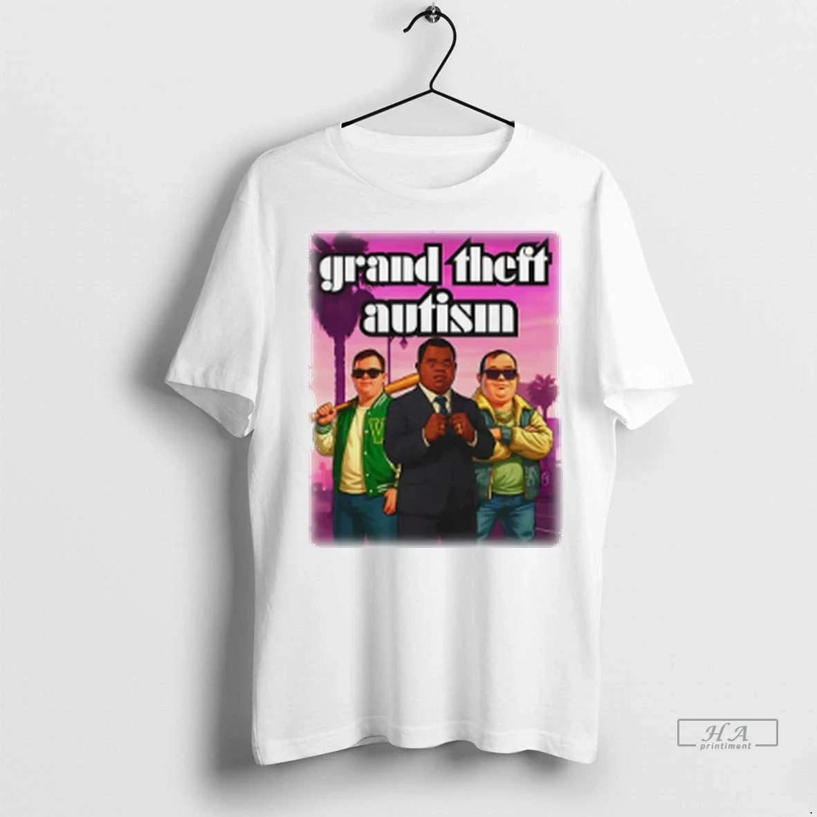 Trendy Officials Grand Theft Autism Down Syndrome Gta - Adult & Kids T-Shirts, Sweatshirts & Hoodies apparel design preview 1