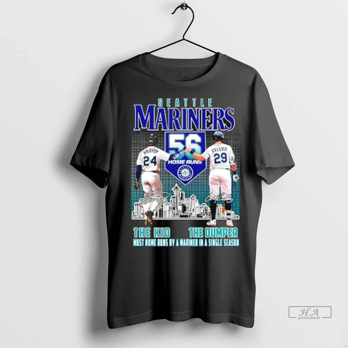 Trendy Officials Seattle Mariners The Kid And Dumper - Adult & Kids T-Shirts, Sweatshirts & Hoodies apparel design preview 1