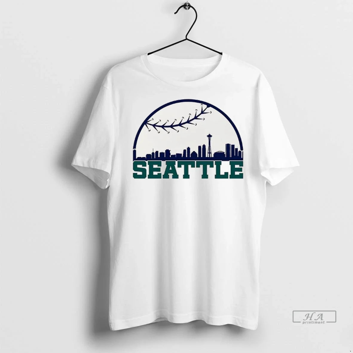 Trendy Officials Seattle Mariners Baseball Skyline - Adult & Kids T-Shirts, Sweatshirts & Hoodies apparel design preview 1
