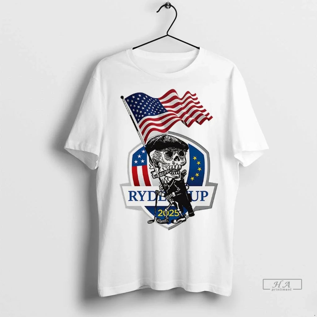 Trendy Officials Usa Ryder Cup 2025 Skull Sweater - Adult & Kids T-Shirts, Sweatshirts & Hoodies apparel design preview 1