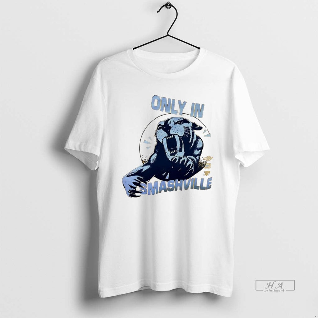 Trendy Only In Smashville Saber Tooth Tiger Predator - Adult & Kids T-Shirts, Sweatshirts & Hoodies apparel design preview 1