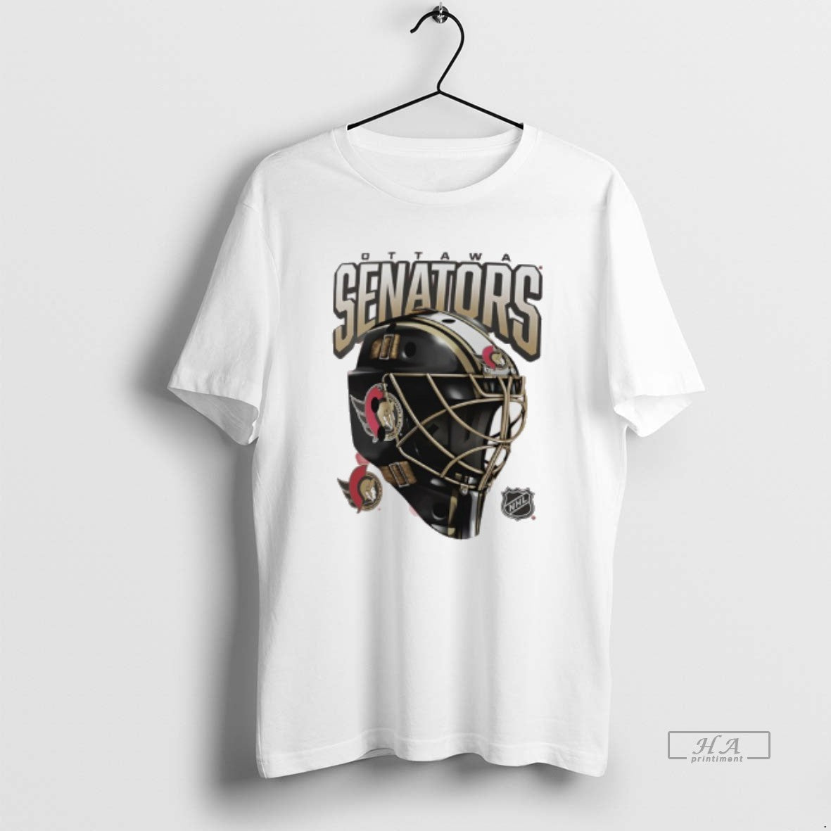 Trendy Ottawa Senators Penalty Box Hockey Helmet - Adult & Kids T-Shirts, Sweatshirts & Hoodies apparel design preview 1