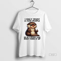 Trendy Otter Middle Finger I Only Trust A Few People - Adult & Kids T-Shirts, Sweatshirts & Hoodies apparel design preview 1