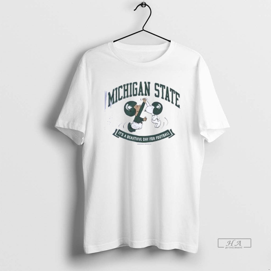 Trendy Peanuts X Michigan State Its A Beautiful Day - Adult & Kids T-Shirts, Sweatshirts & Hoodies apparel design preview 1