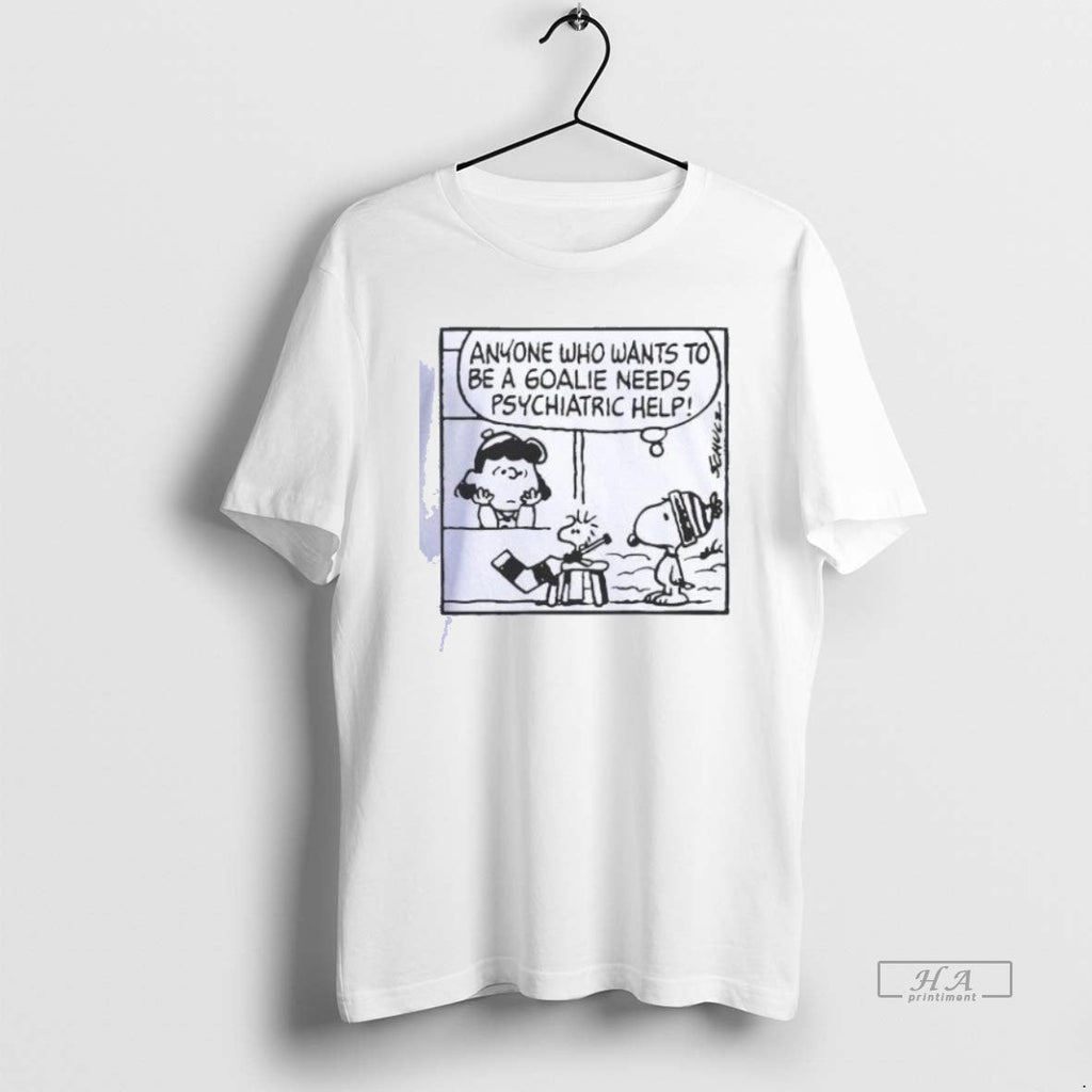 Trendy Peanuts X Usa Hockey Woodstock Goalie Anyone - Adult & Kids T-Shirts, Sweatshirts & Hoodies apparel design preview 1