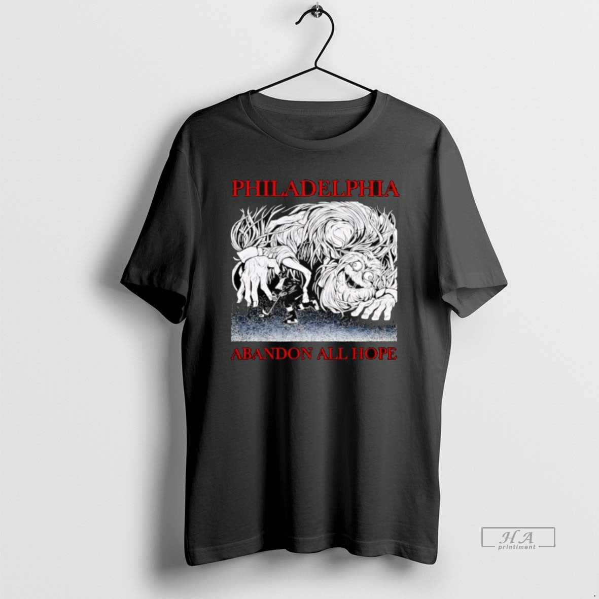 Trendy Philadelphia Flyers Abandon All Hope - Adult & Kids T-Shirts, Sweatshirts & Hoodies apparel design preview 1