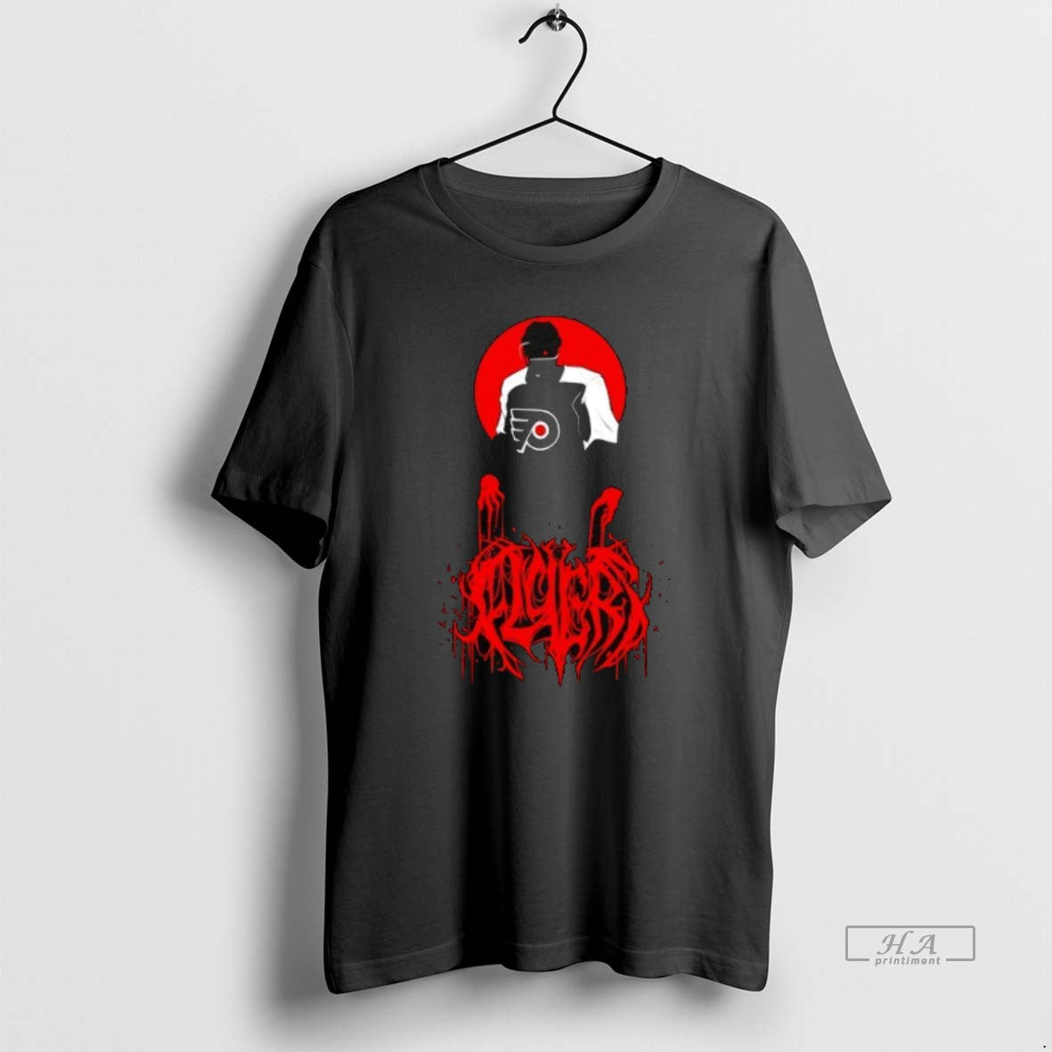 Trendy Philadelphia Flyers Hockey Horror Blood - Adult & Kids T-Shirts, Sweatshirts & Hoodies apparel design preview 1