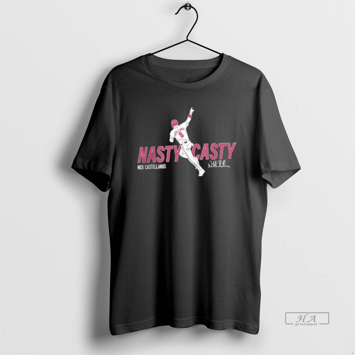Trendy Philadelphia Phillies Nick Castellanos Nasty - Adult & Kids T-Shirts, Sweatshirts & Hoodies apparel design preview 1