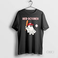 Trendy Phillies Red October Ghost Halloween Baseball - Adult & Kids T-Shirts, Sweatshirts & Hoodies apparel design preview 1