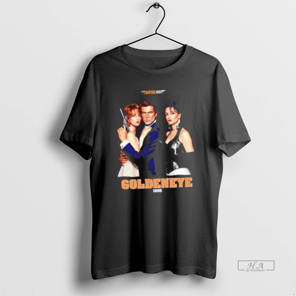 Trendy Pierce Brosnan As James Bond 007 Goldeneye - Adult & Kids T-Shirts, Sweatshirts & Hoodies apparel design preview 1