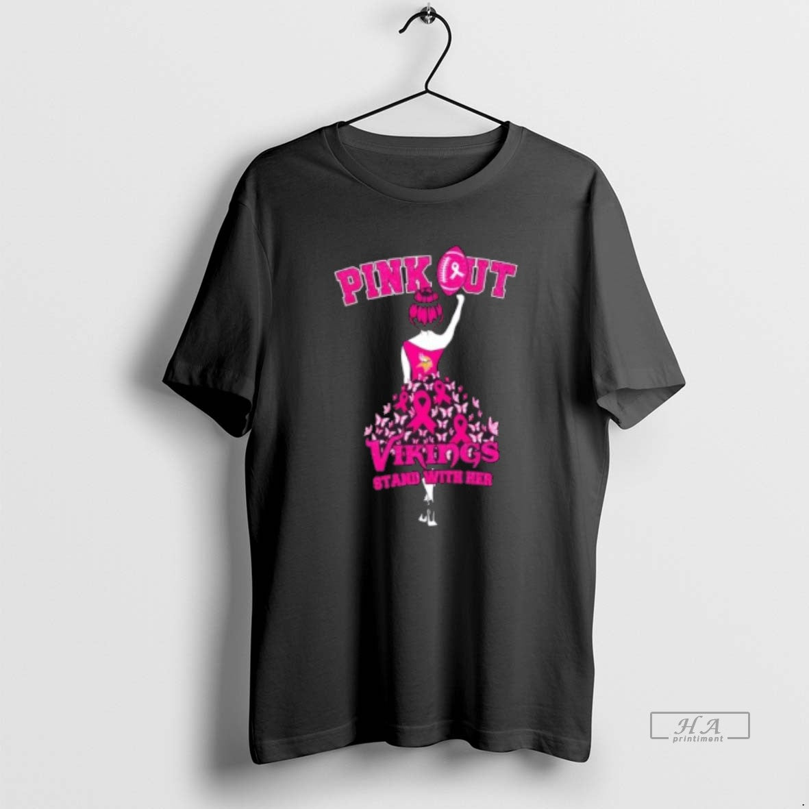 Trendy Pink Out Breast Cancer Awareness Minnesota - Adult & Kids T-Shirts, Sweatshirts & Hoodies apparel design preview 1
