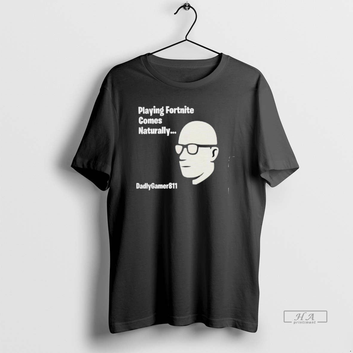 Trendy Playing Fortnite Comes Naturally Dadlygamer811 - Adult & Kids T-Shirts, Sweatshirts & Hoodies apparel design preview 1