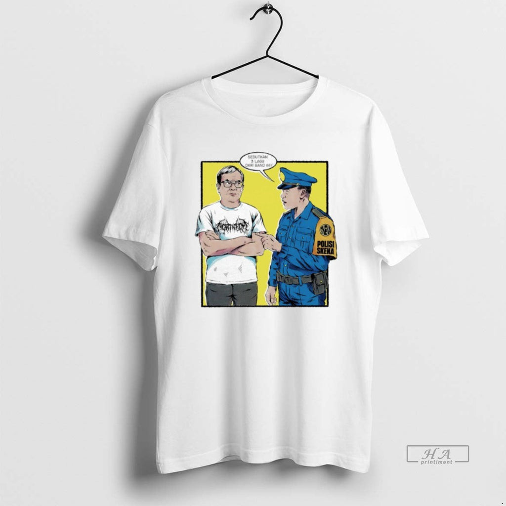 Trendy Polisi Skena Sebutkan 3 Lagu Dari Band In - Adult & Kids T-Shirts, Sweatshirts & Hoodies apparel design preview 1