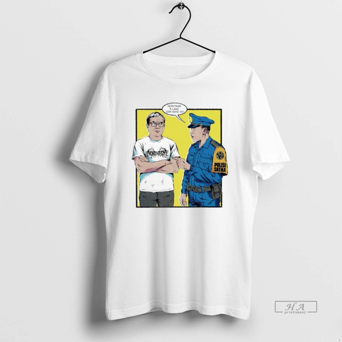 Trendy Polisi Skena Sebutkan 3 Lagu Dari Band In - Adult & Kids T-Shirts, Sweatshirts & Hoodies apparel design preview 1