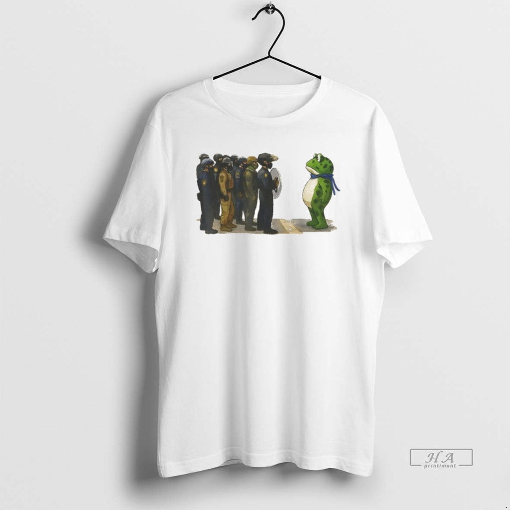 Trendy Portland Frog Protest Anti Ice Fdt Resistance - Adult & Kids T-Shirts, Sweatshirts & Hoodies apparel design preview 1