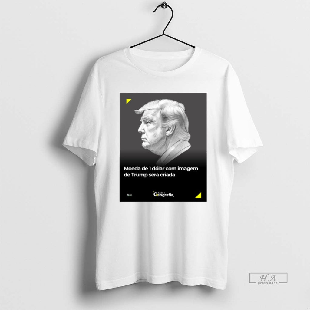 Trendy Presidente Donald Trump Moeda De 1 Dolar Com - Adult & Kids T-Shirts, Sweatshirts & Hoodies apparel design preview 1