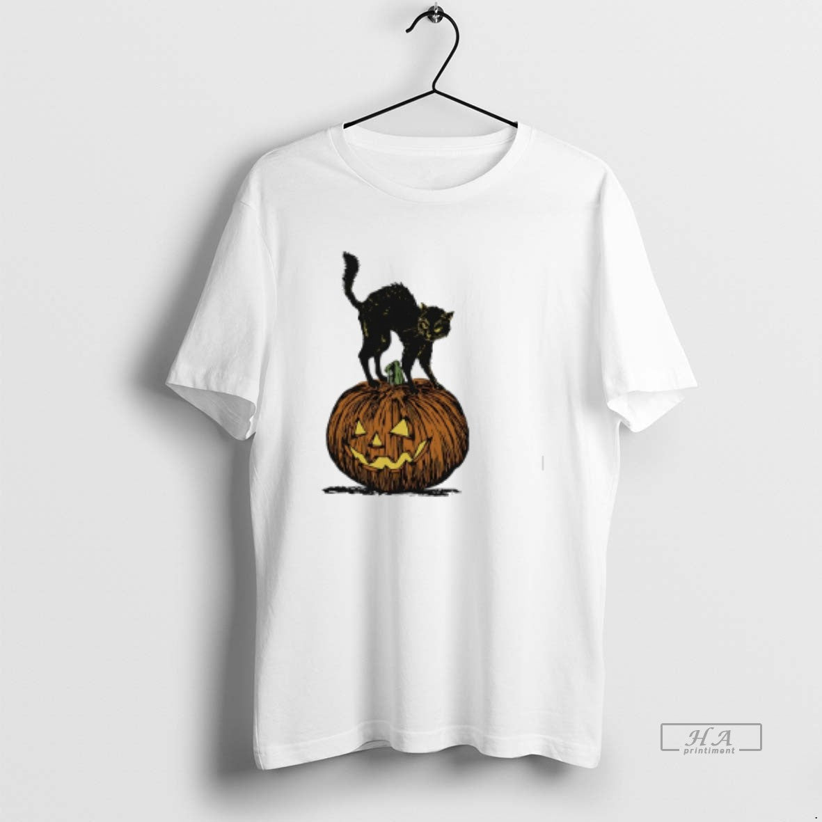 Trendy Pumpkin Cat Halloween 2025 - Adult & Kids T-Shirts, Sweatshirts & Hoodies apparel design preview 1