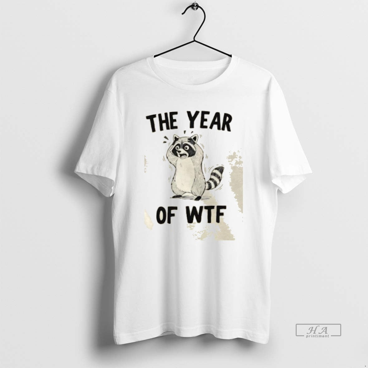 Trendy Raccoon The Year Of Wtf - Adult & Kids T-Shirts, Sweatshirts & Hoodies apparel design preview 1