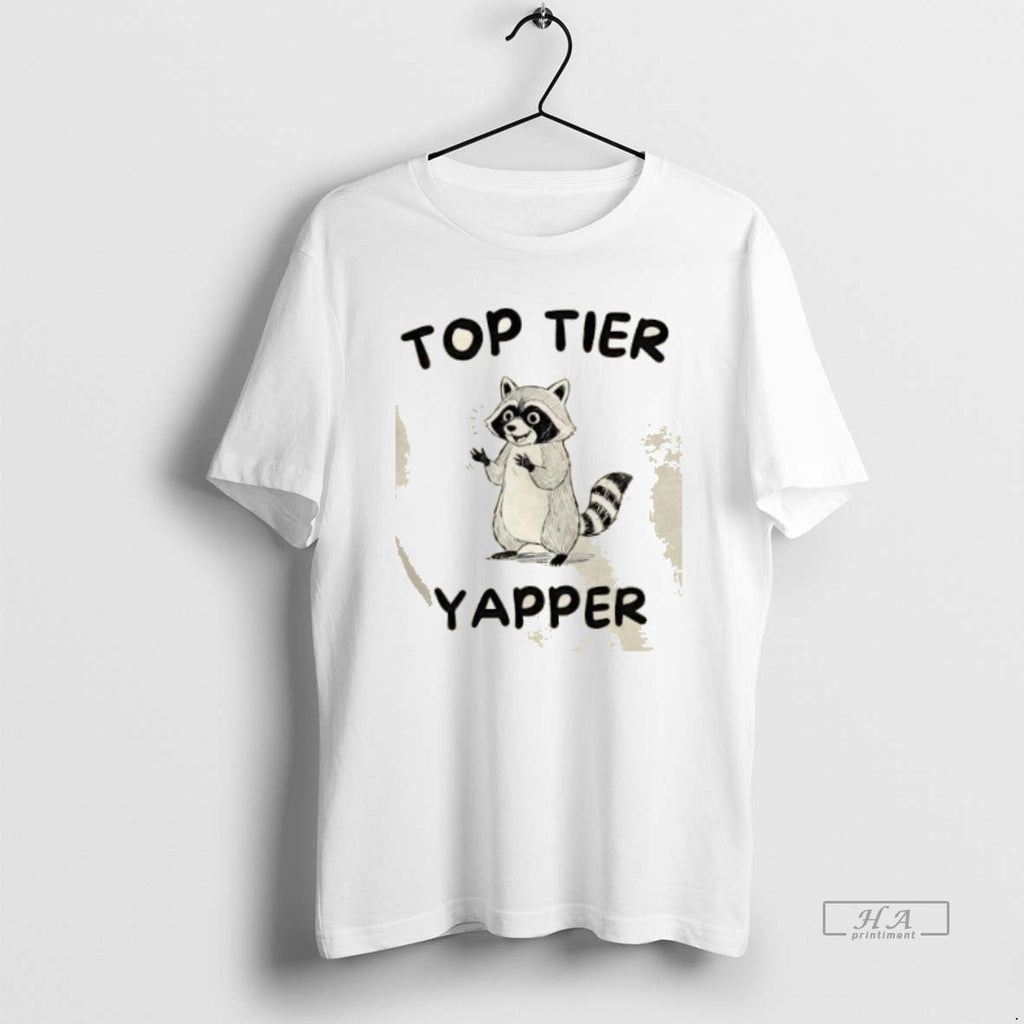 Trendy Raccoon Top Tier Yapper - Adult & Kids T-Shirts, Sweatshirts & Hoodies apparel design preview 1