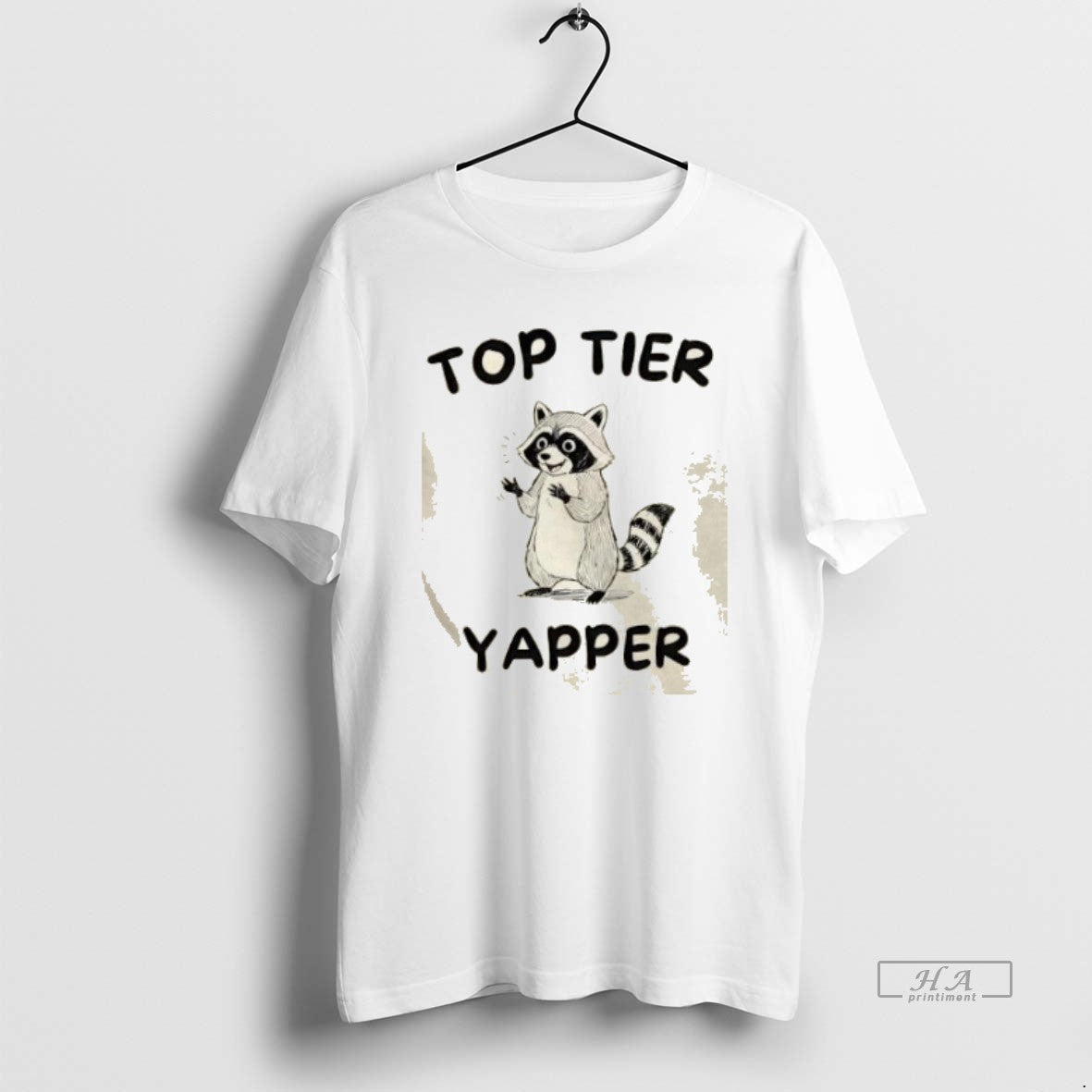 Trendy Raccoon Top Tier Yapper - Adult & Kids T-Shirts, Sweatshirts & Hoodies apparel design preview 1