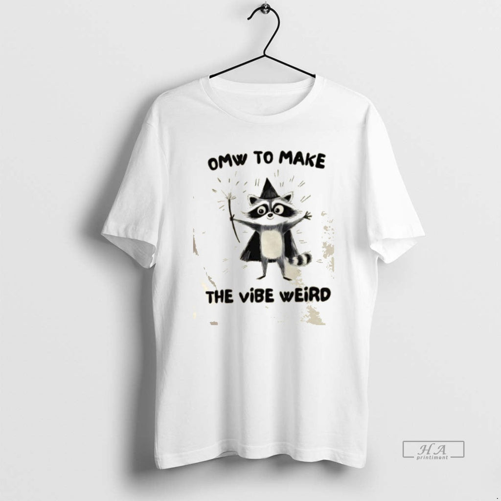 Trendy Raccoon Wizard Omw To Make The Vibe Weird - Adult & Kids T-Shirts, Sweatshirts & Hoodies apparel design preview 1