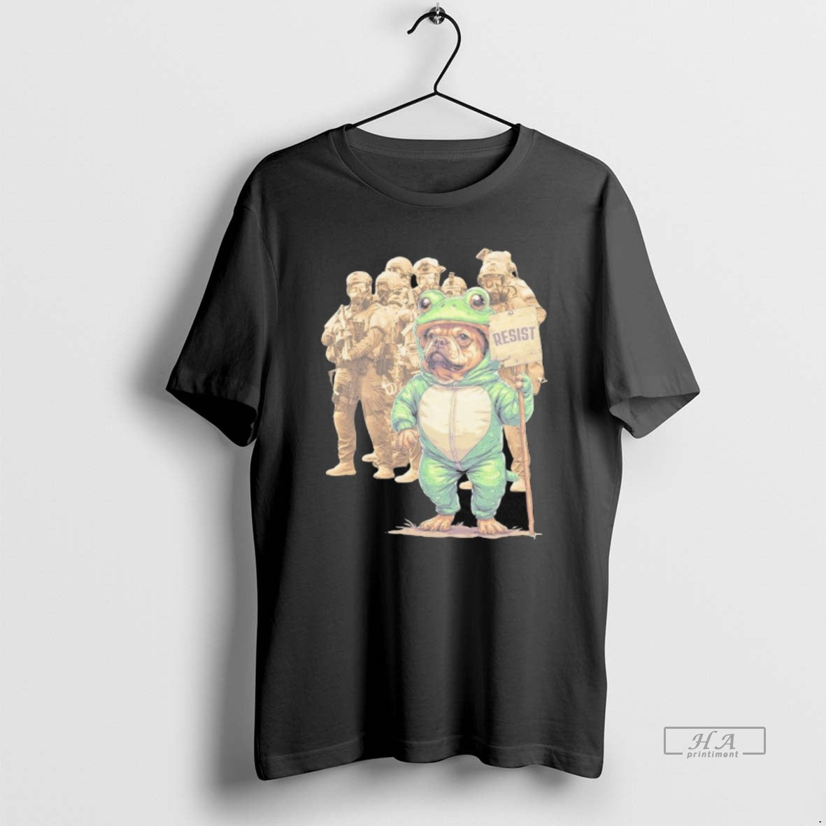 Trendy Resist Anti Ice Protest Dog - Adult & Kids T-Shirts, Sweatshirts & Hoodies apparel design preview 1